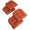 19-inch U-Shaped Spun Polyester Outdoor Tufted Dining Chair Cushions (Set of 4) - Cinnamon